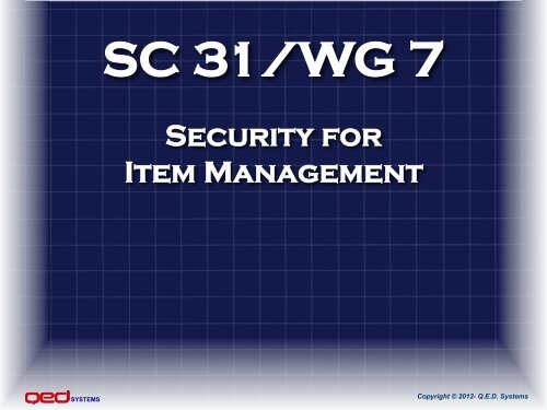 JTC 1/SC 31 relevance to IoT - OGC Network