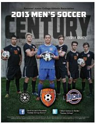 Men's Soccer Media Guide - Century College
