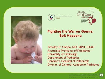 Spit Happens - Healthy Child Care America