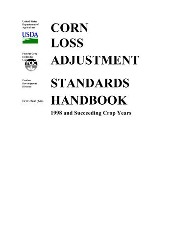 Corn Loss Adjustment Standards Handbook - Risk Management ...