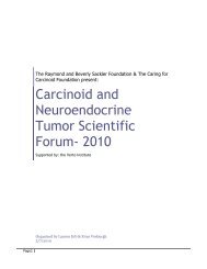 Carcinoid and Neuroendocrine Tumor Scientific Forum- 2010