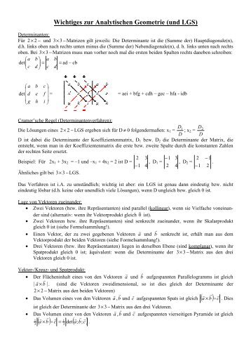 Version fÃ¼r 12. Klasse Technik - Feuerbachers Matheseite