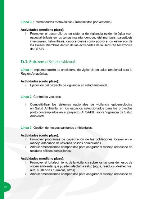 AGENDA ESTRATÉGICA DE COOPERACIÓN AMAZÓNICA - OTCA