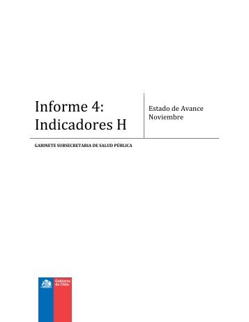 Informe 4: Indicadores H - SEREMI de Salud RegiÃ³n ValparaÃ­so
