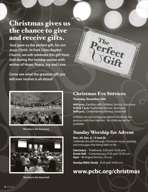See what the perfect gift is all about. - Park Cities Baptist Church