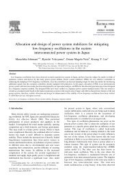 Allocation and design of power system stabilizers for ... - ECS