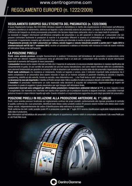 Pirelli N 240 del 1 Luglio 2012 - Centrogomme