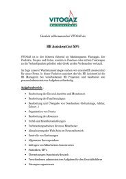 HR Assistent(in) 50% - VITOGAZ Switzerland
