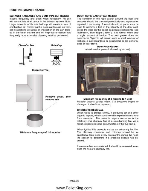 INSTALLATION AND OPERATION MANUAL - Wood Pellet Stoves