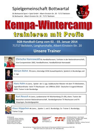 Kempa-Wintercamp Infos2014 - SG Bottwartal