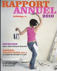 Rapport Annuel 2010 - Groupe Mr.Bricolage
