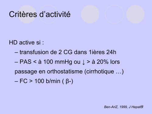 Conduite à tenir devant une hémorragie digestive ... - SMUR BMPM