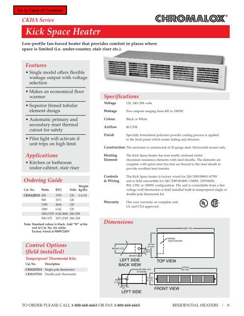 TWH Series Fan Forced Wall Insert Heater