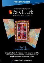 programme| 2011 - Carrefour Européen du Patchwork