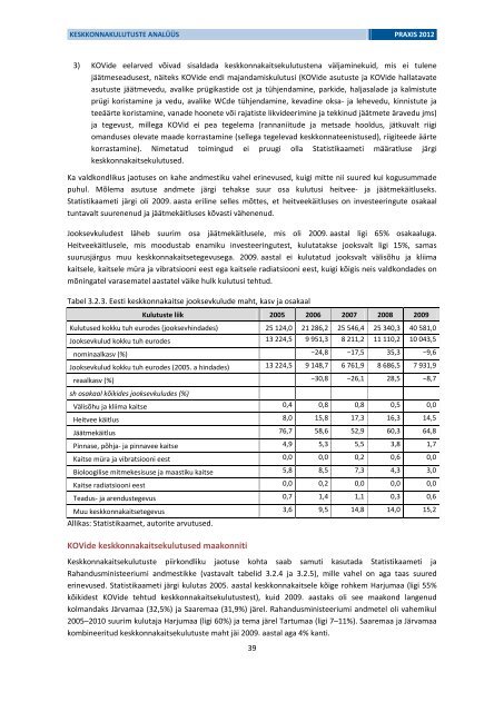 KESKKONNAKULUTUSTE ANALÜÜS - Keskkonnaministeerium