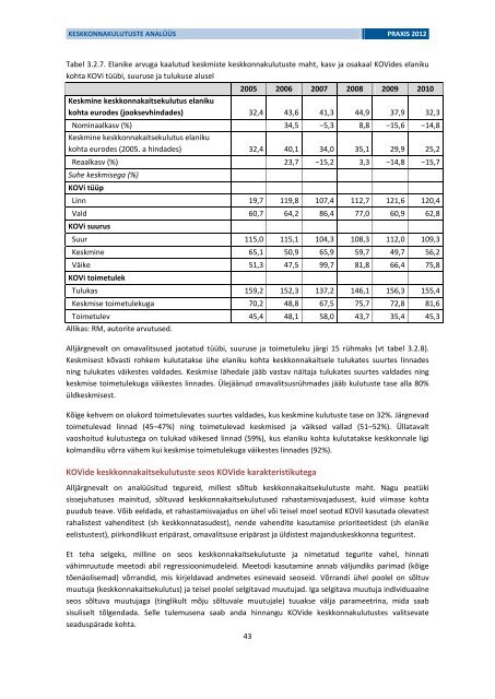 KESKKONNAKULUTUSTE ANALÜÜS - Keskkonnaministeerium