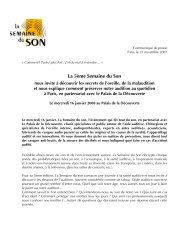 L'Ã©coute avec l'aide auditive - La Semaine du Son