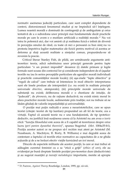 este etica aplicatÄ o aplicare a eticii? - Societatea RomÃ¢nÄ de ...