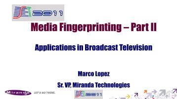 Media Fingerprinting âPart II - SET