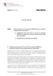 Lettre-circulaire 2013/01 - MinistÃ¨re de la sÃ©curitÃ© sociale