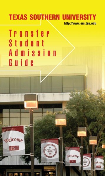 Student Brochure - Texas Southern University: ::em.tsu.edu