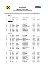 Ergebnisse RTL - 44. Skimeisterschaften der Wiener Geldinstitute