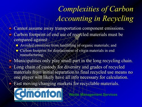 Calculating Carbon Emission Effect of Waste Management Activities