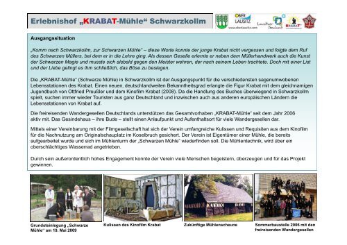 Projektvorstellung Erlebnishof „KRABAT-Mühle“ Schwarzkollm