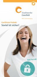 Flyer CosiStrom Protekt - Stadtwerke Coesfeld GmbH