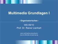 Multimedia Grundlagen I - Organisatorisches
