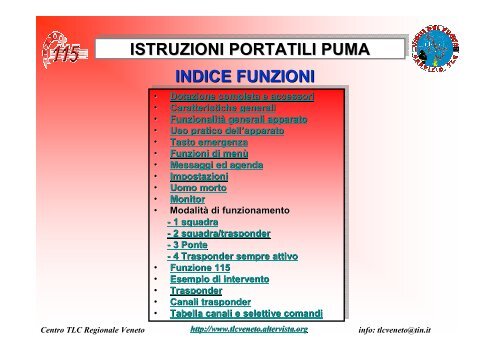 1 squadra - 2 squadra/trasponder - Centro TLC Veneto - Altervista