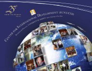 pdf - Center for International Development - The State University of ...