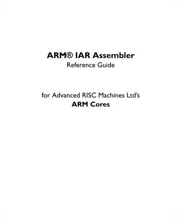 ARMÂ® IAR Assembler