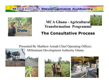 MCA Ghana - Partnership to Cut Hunger and Poverty in Africa
