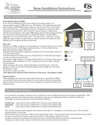 Stone Installation Instructions