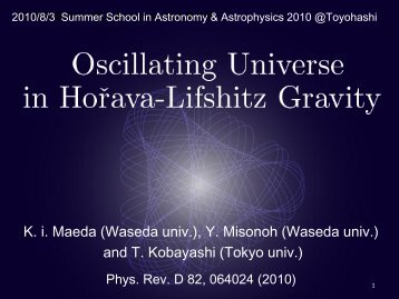 Oscillating Universe in Horava-Lifshitz Gravity