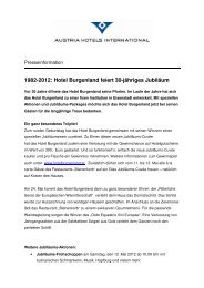 1982-2012: Hotel Burgenland feiert 30-jähriges ... -  Austria Hotels