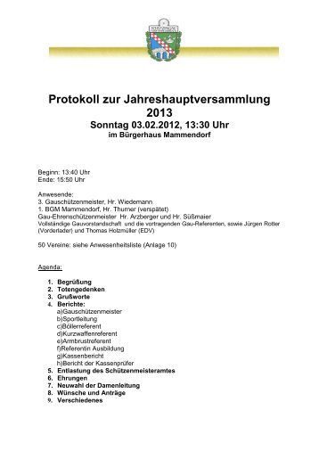 Protokoll der Hauptversammlung 2013 als PDF
