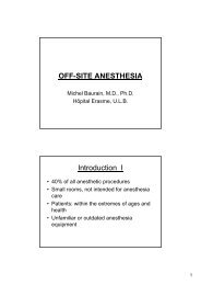 OFF-SITE ANESTHESIA Introduction I - virtanes