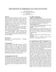 IMPLEMENTING OF EMBEDDED LAN IN TELECOM SYSTEMS - SEE