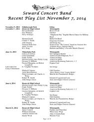 Recent Play List.pdf - Seward Concert Band