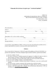 domanda iscrizione registro - Comune di Cammarata