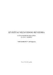 Revizorski izvjeÅ¡taj 2011 (pdf) - Montenegro berza