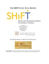 the shift study: final report - National Center on Family Homelessness