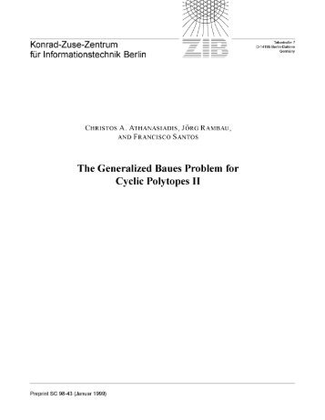 The Generalized Baues Problem for Cyclic Polytopes II - ZIB