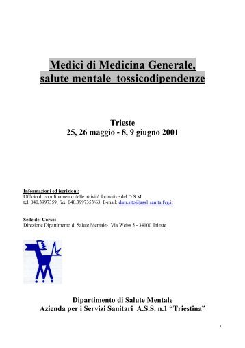 Medici di Medicina Generale, - DSM Trieste