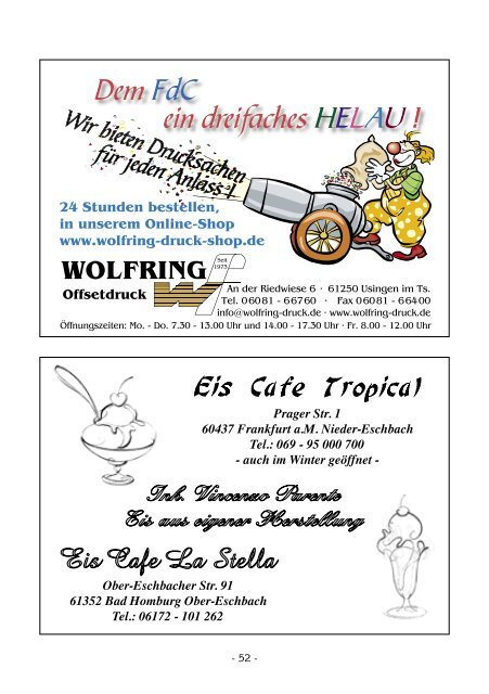 FdC PROGRAMM 2013 - Bad Homburger Carneval Gesellschaft