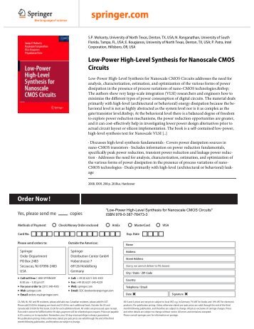 Low-Power High-Level Synthesis for Nanoscale CMOS Circuits ...