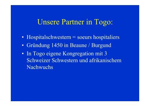 Vortrag von Dr. Bernhard Oehl, April 2005 - Togohilfe Leutesdorf eV
