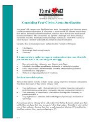 Counseling Your Clients About Sterilization (Updated ... - Family PACT